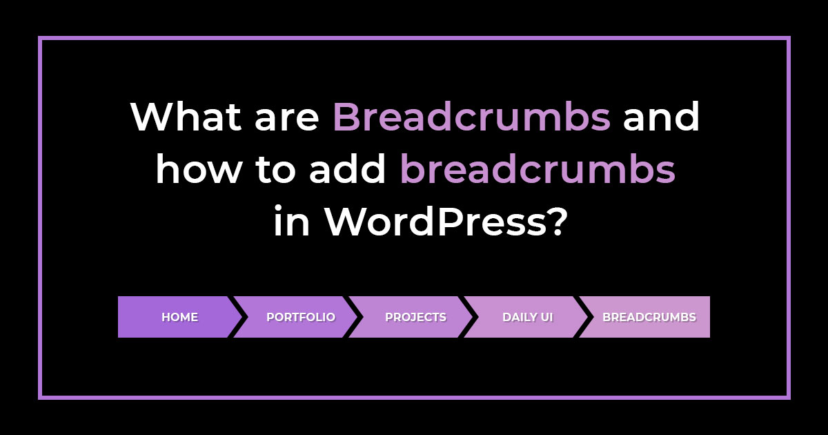 Image showing how to add breadcrumbs in WordPress