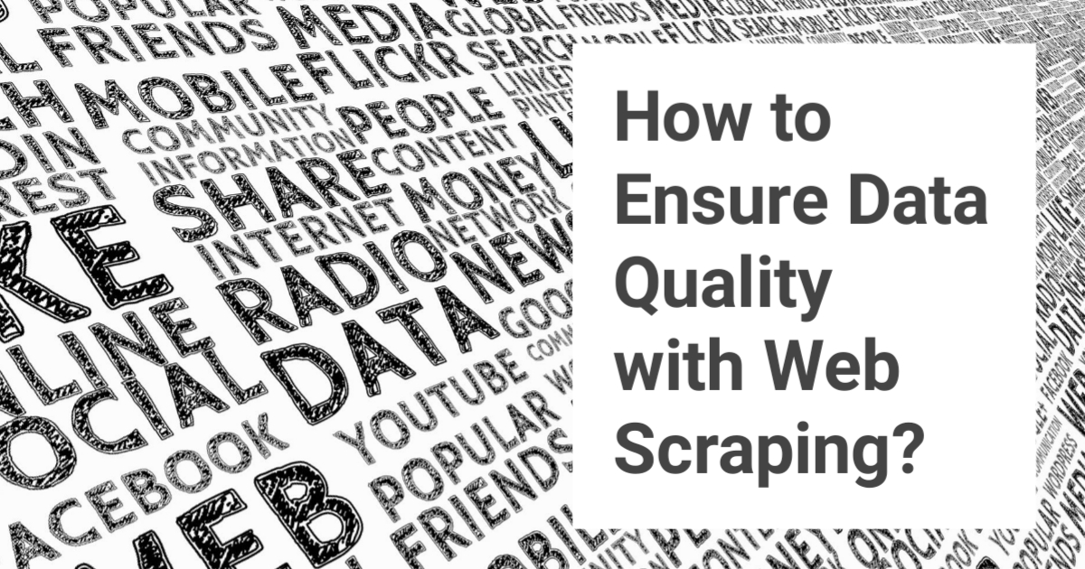 Data Quality with Web Scraping