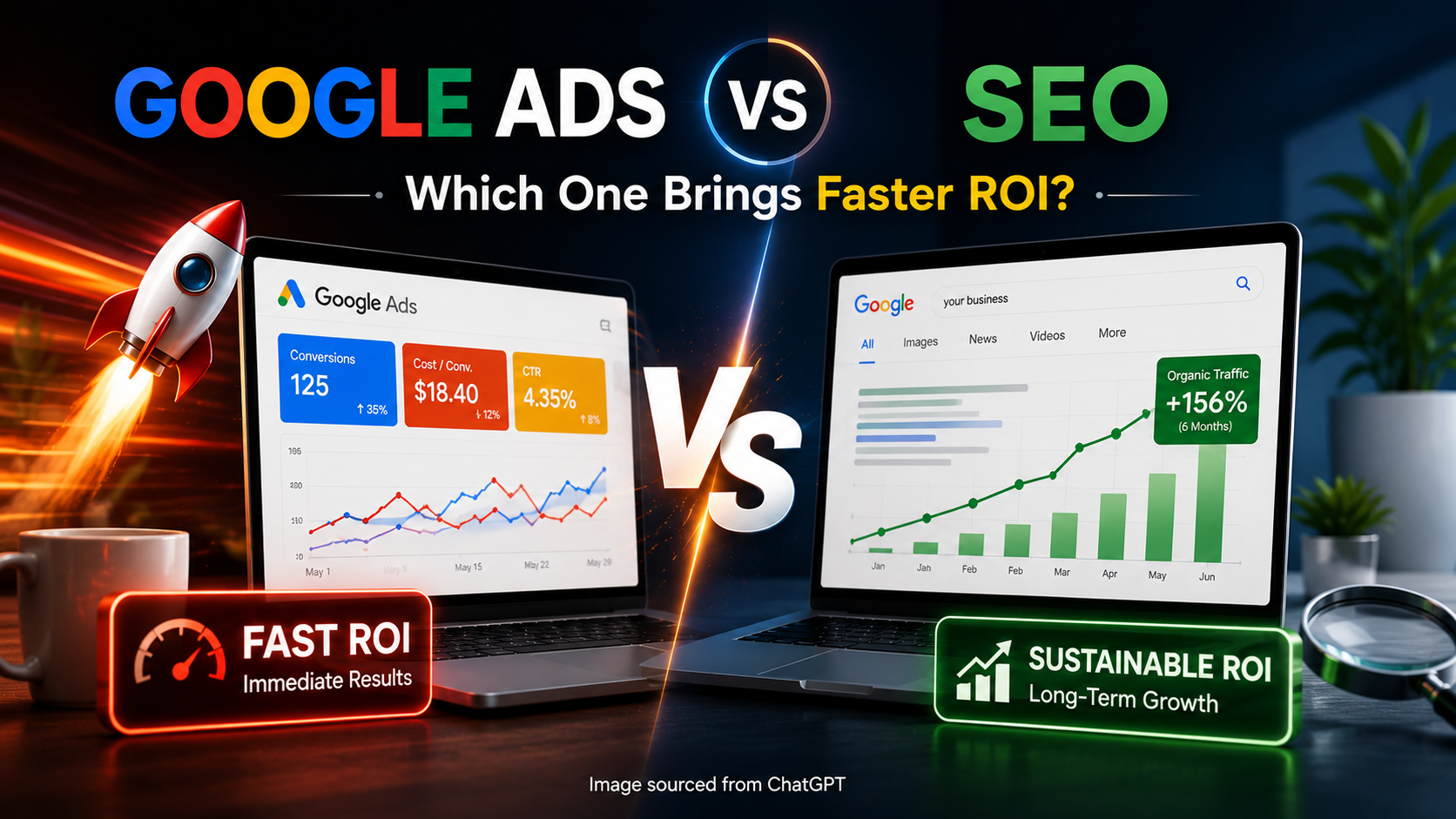 Google Ads vs SEO: Which One Brings Faster ROI?